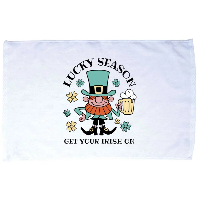 Lucky Season Get Your Irish On Leprechaun Microfiber Hand Towel