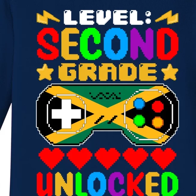 Level Second Grade Unlocked Controller Jamaica Back To Schoo Gift Baby Long Sleeve Bodysuit