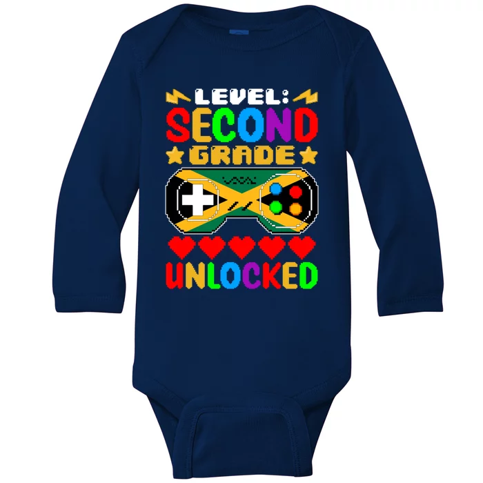 Level Second Grade Unlocked Controller Jamaica Back To Schoo Gift Baby Long Sleeve Bodysuit