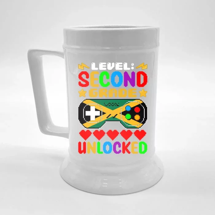 Level Second Grade Unlocked Controller Jamaica Back To Schoo Gift Front & Back Beer Stein