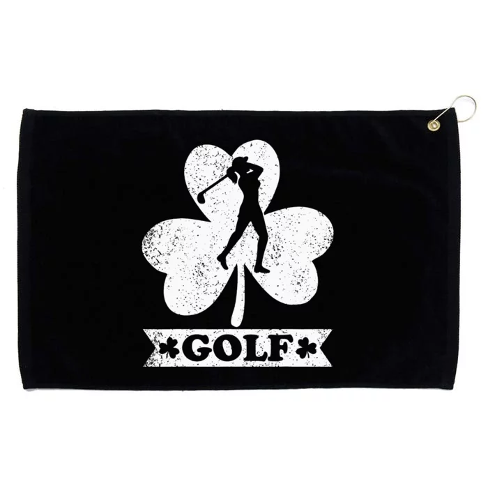 Lucky Shamrock Golfer Golf St. Patrick's Day Grommeted Golf Towel