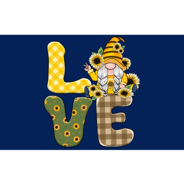 Love Sunflower Gnome Sublimation Bumper Sticker