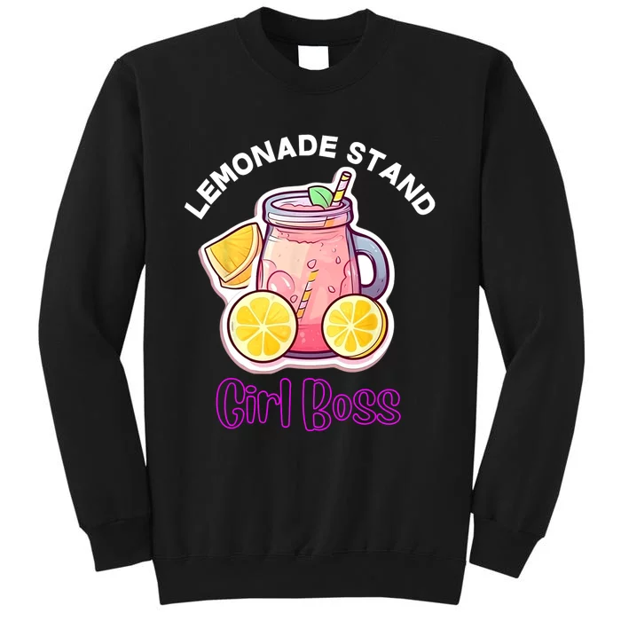 Lemonade Stand Girl Boss Crew Summer Fruit Lemon Juice Sweatshirt