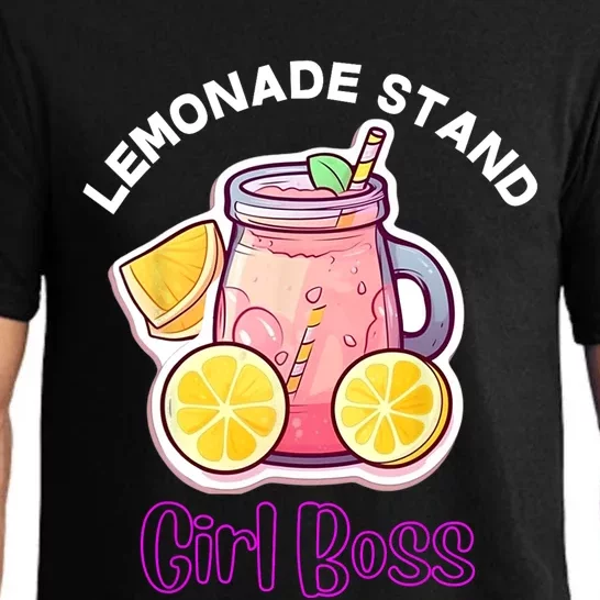 Lemonade Stand Girl Boss Crew Summer Fruit Lemon Juice Pajama Set