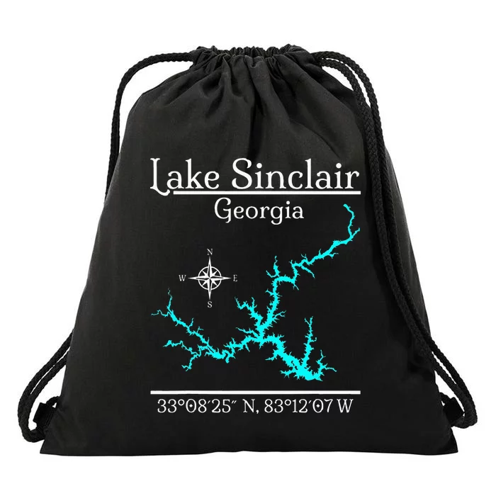 Lake Sinclair Georgia Drawstring Bag