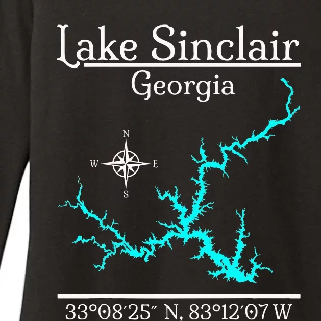 Lake Sinclair Georgia Womens CVC Long Sleeve Shirt