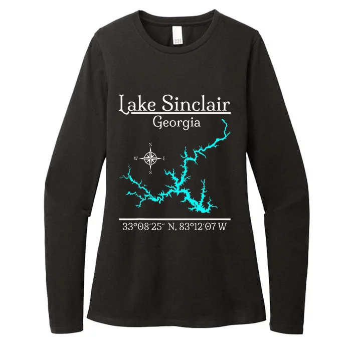 Lake Sinclair Georgia Womens CVC Long Sleeve Shirt