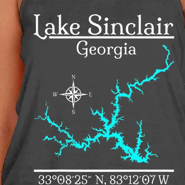 Lake Sinclair Georgia Women's Knotted Racerback Tank