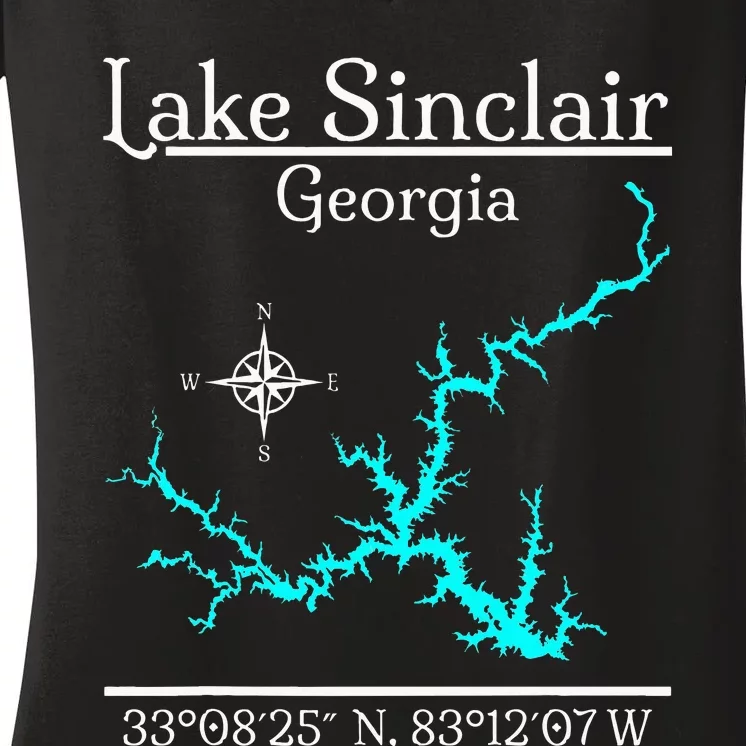 Lake Sinclair Georgia Women's V-Neck T-Shirt