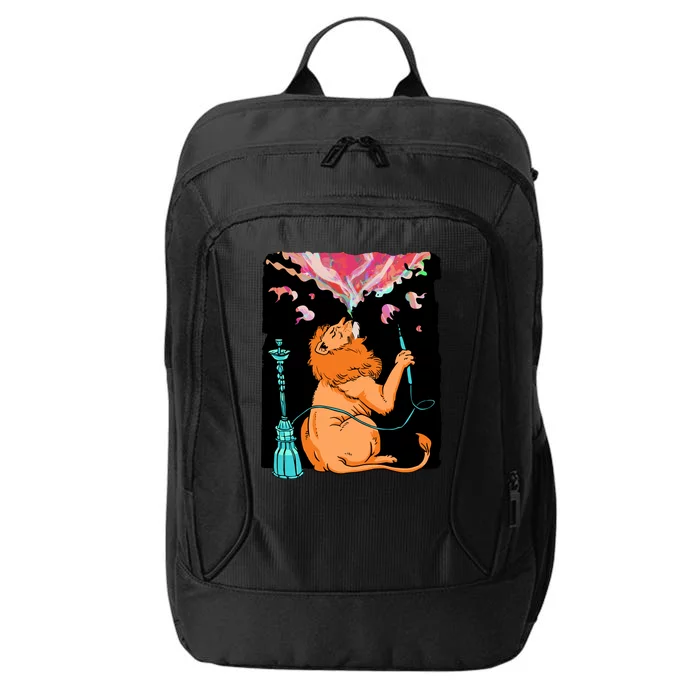 Lion Smoking Hookah City Backpack