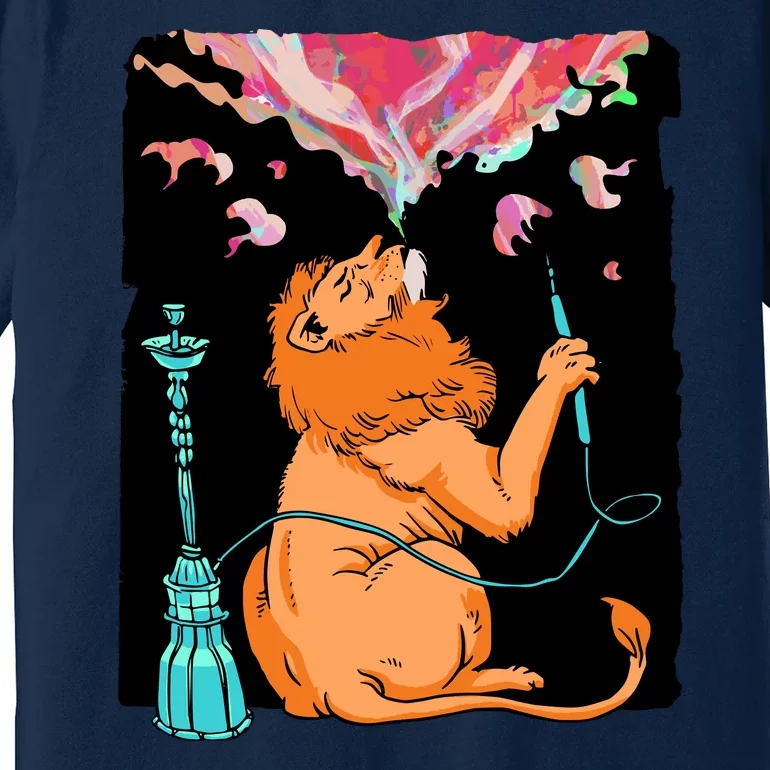 Lion Smoking Hookah Premium T-Shirt