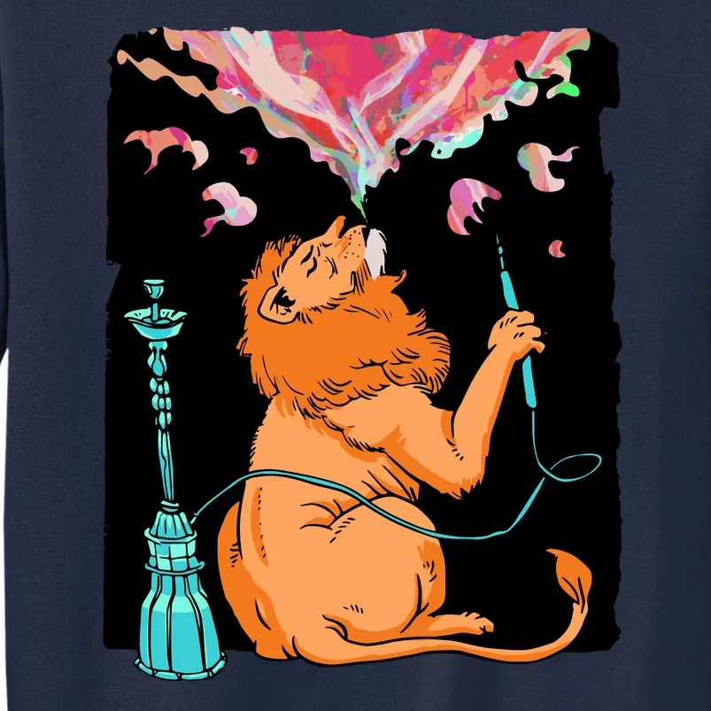 Lion Smoking Hookah Tall Sweatshirt