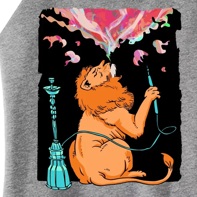 Lion Smoking Hookah Women’s Perfect Tri Rocker Tank