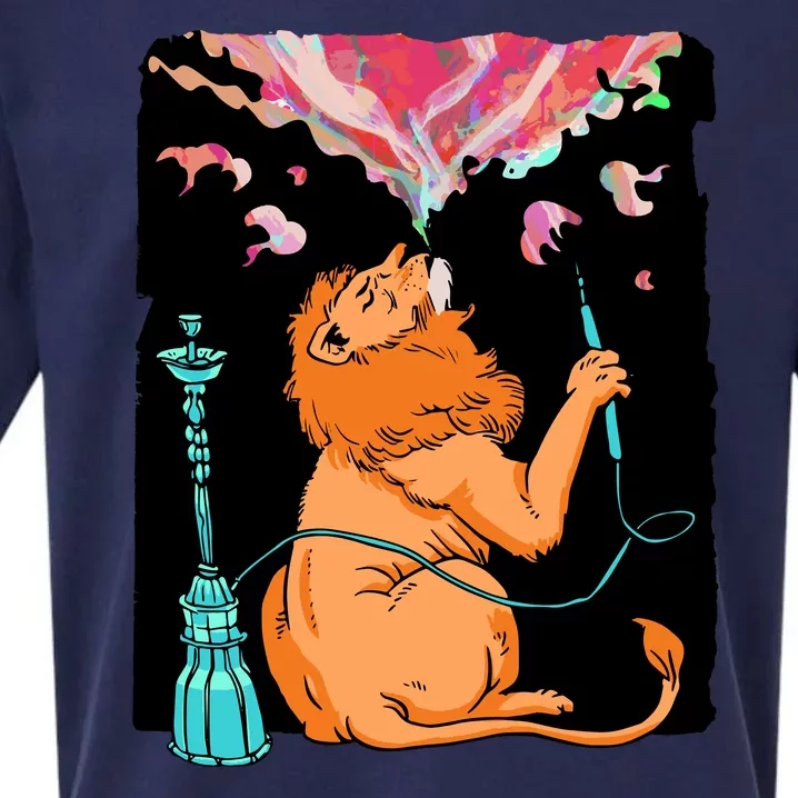 Lion Smoking Hookah Sueded Cloud Jersey T-Shirt