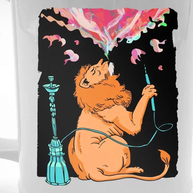 Lion Smoking Hookah Front & Back Beer Stein