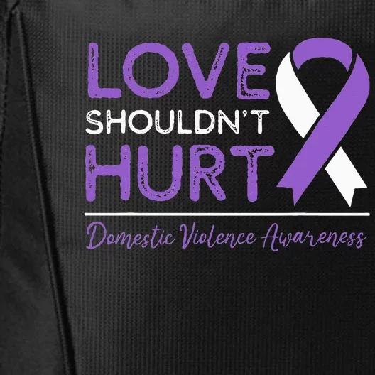 Love Shouldn't Hurt Domestic Violence Awareness City Backpack