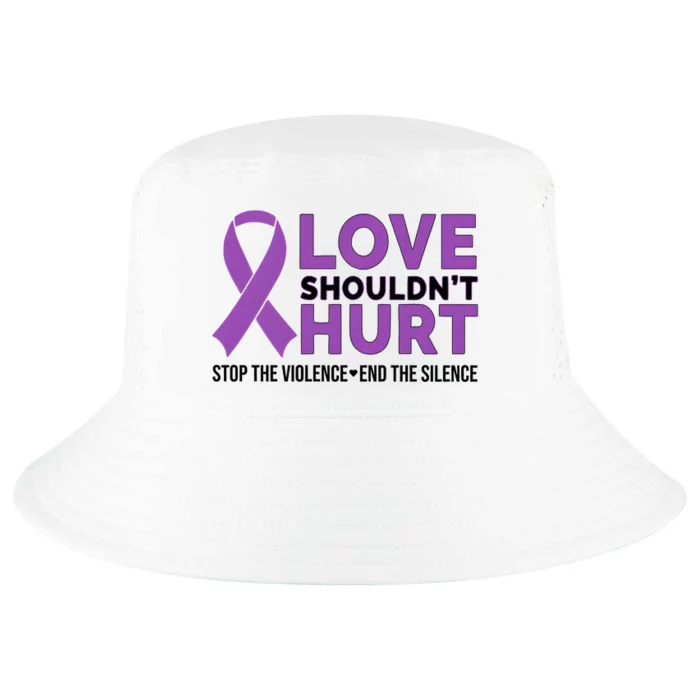 Love ShouldnT Hurt Domestic Violence Awareness Purple Ribbon Cool Comfort Performance Bucket Hat