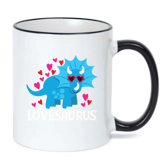 Lovesaurus Steal Hearts Valentine's Day Dinosaur Cute Gift Black Color Changing Mug