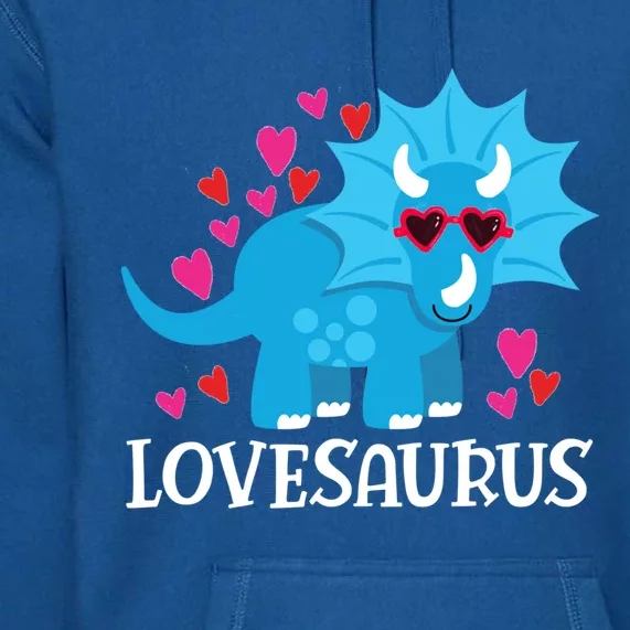 Lovesaurus Steal Hearts Valentine's Day Dinosaur Cute Gift Premium Hoodie