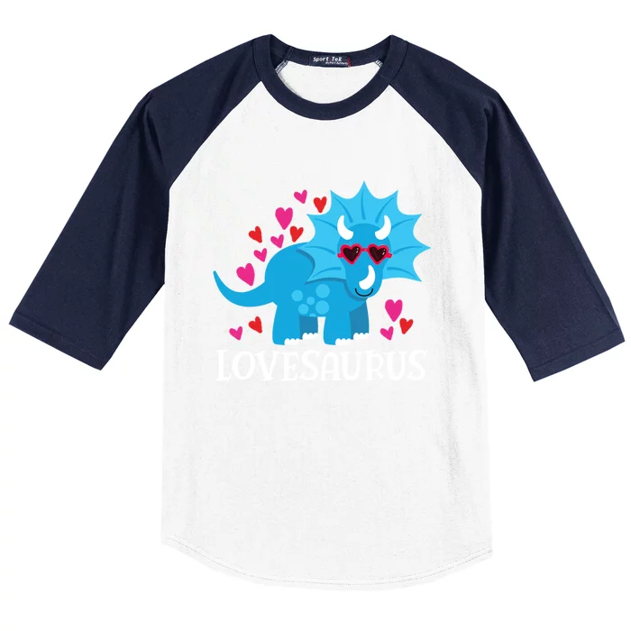 Lovesaurus Steal Hearts Valentine's Day Dinosaur Cute Gift Baseball Sleeve Shirt