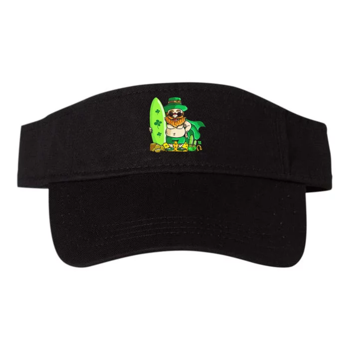 Leprechaun Surfing Hawaiian Summer St. Patty's Day Valucap Bio-Washed Visor