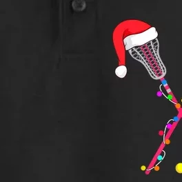 Lacrosse Santa Hat Christmas Lights Funny Sport Xmas Boys TShirt Dry Zone Grid Performance Polo