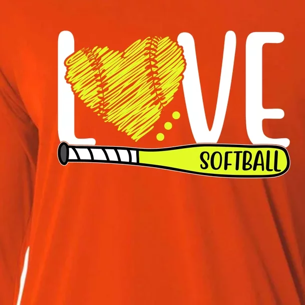 Love Softball Hobby Sport Gift Cooling Performance Long Sleeve Crew