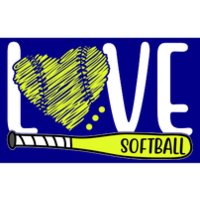 Love Softball Hobby Sport Gift Bumper Sticker