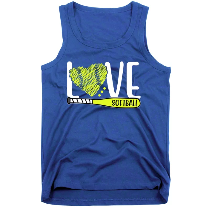 Love Softball Hobby Sport Gift Tank Top