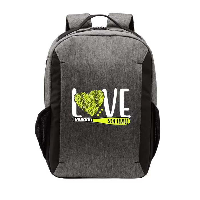 Love Softball Hobby Sport Gift Vector Backpack