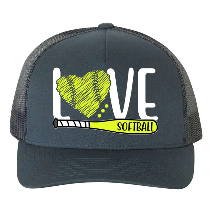 Love Softball Hobby Sport Gift Yupoong Adult 5-Panel Trucker Hat