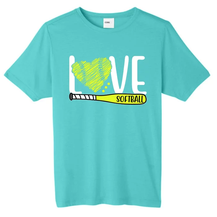 Love Softball Hobby Sport Gift ChromaSoft Performance T-Shirt