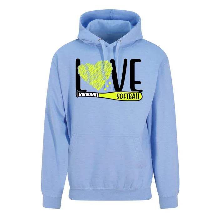 Love Softball Hobby Sport Gift Unisex Surf Hoodie