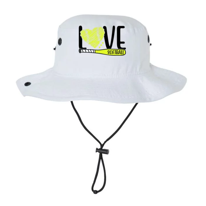 Love Softball Hobby Sport Gift Legacy Cool Fit Booney Bucket Hat