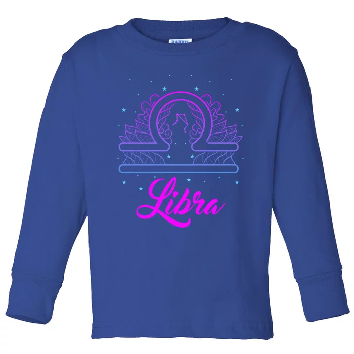 Libra Scale Horoscope Birthday Great Gift Toddler Long Sleeve Shirt