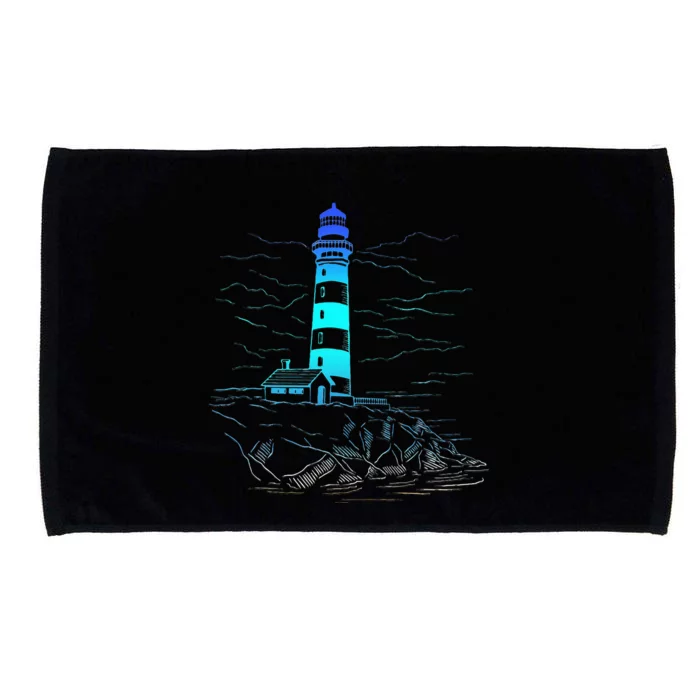 Lighthouse Seaside House Sailing Sea Beach Life Boating Microfiber Hand Towel