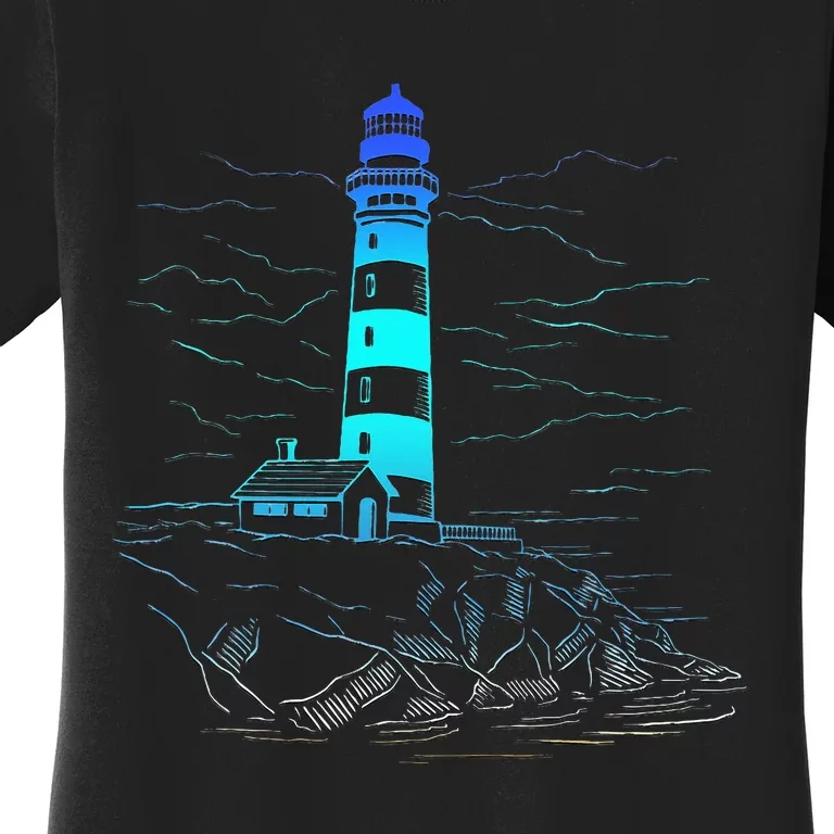 Lighthouse Seaside House Sailing Sea Beach Life Boating Women's T-Shirt