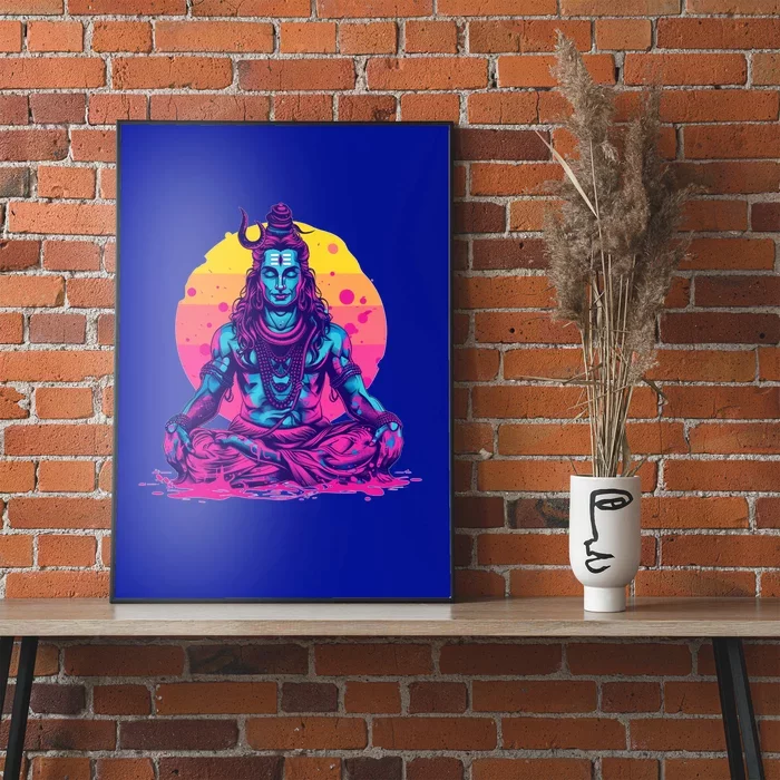 Lord Shiva Hindu God Worshipping Cool Gift Poster