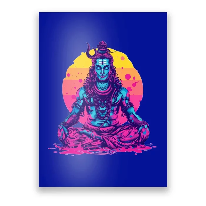 Lord Shiva Hindu God Worshipping Cool Gift Poster