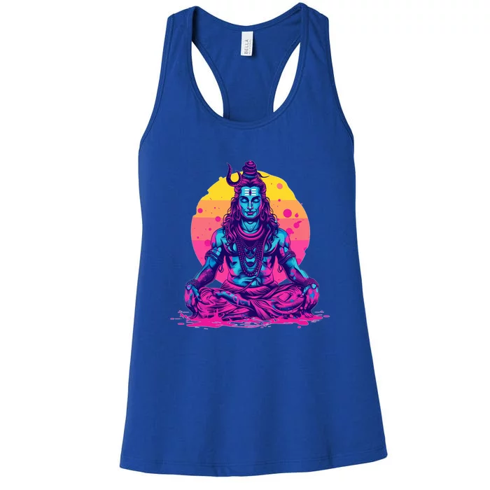 Lord Shiva Hindu God Worshipping Cool Gift Women's Racerback Tank