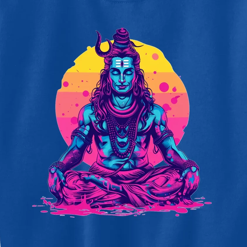 Lord Shiva Hindu God Worshipping Cool Gift Kids Sweatshirt