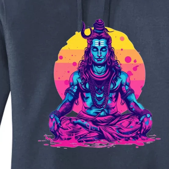 Lord Shiva Hindu God Worshipping Cool Gift Women's Pullover Hoodie