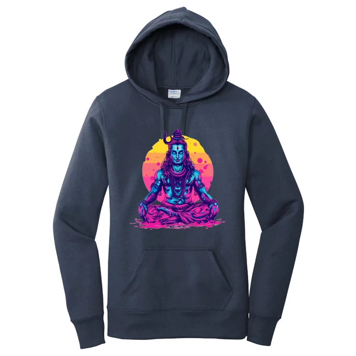 Lord Shiva Hindu God Worshipping Cool Gift Women's Pullover Hoodie