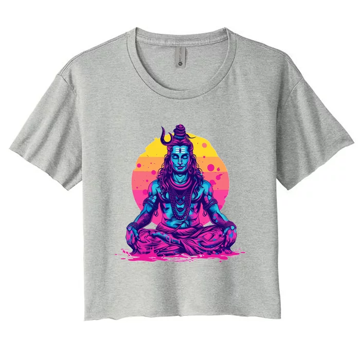 Lord Shiva Hindu God Worshipping Cool Gift Women's Crop Top Tee