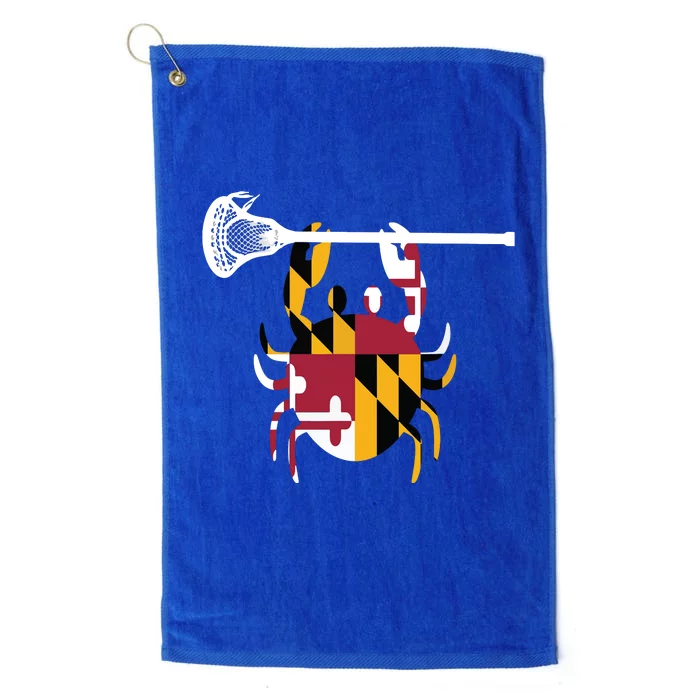 Lacrosse Shirts Helmet Sticks LAX Maryland Flag Gift Platinum Collection Golf Towel