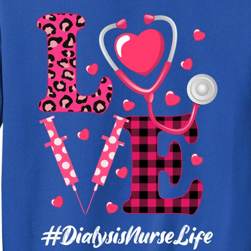 Love Stethoscope Hearts Dialysis Nurse Valentine's Day Gift Sweatshirt