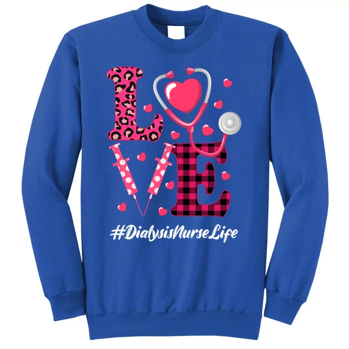 Love Stethoscope Hearts Dialysis Nurse Valentine's Day Gift Sweatshirt