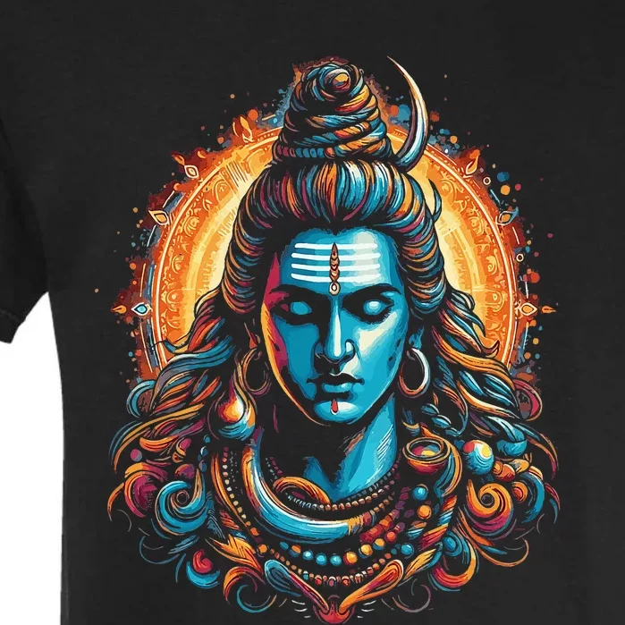 Lord Shiva Hindu God Mahadeva Trident Hinduism Devotee Garment-Dyed Heavyweight T-Shirt