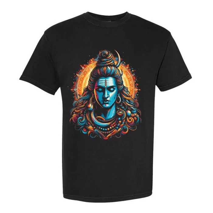 Lord Shiva Hindu God Mahadeva Trident Hinduism Devotee Garment-Dyed Heavyweight T-Shirt