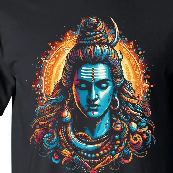 Lord Shiva Hindu God Mahadeva Trident Hinduism Devotee Tall T-Shirt